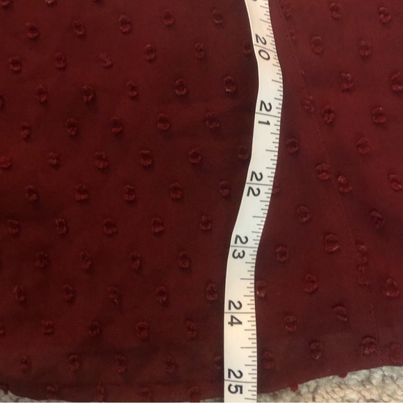 J.Crew red clip dot long sleeve ruffle front blouse size 12 - Picture 5 of 10